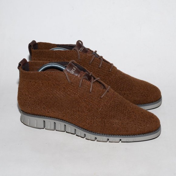 Cole Haan ZeroGrand Chukka Mens Size 8 Wool Stitchlite C30708 Brown Casual Shoes